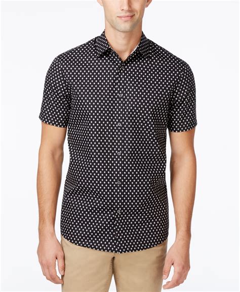 michael kors collared short-sleeve shirts|Michael Kors men's shirts clearance.